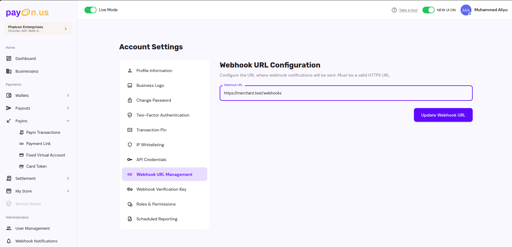 Webhook URL